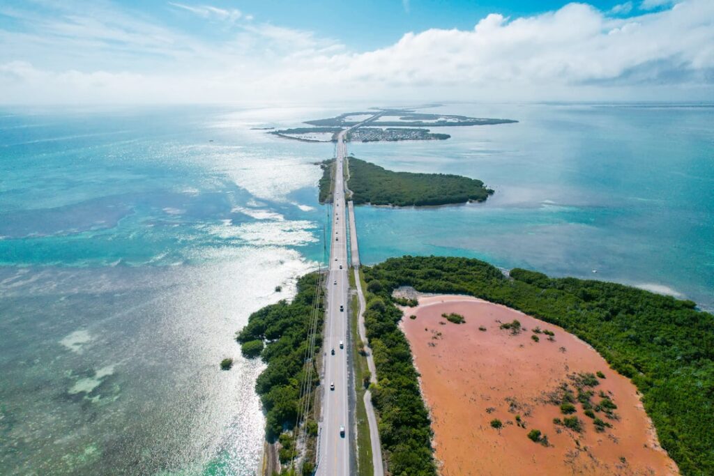 Florida Keys bridge over turquoise water
